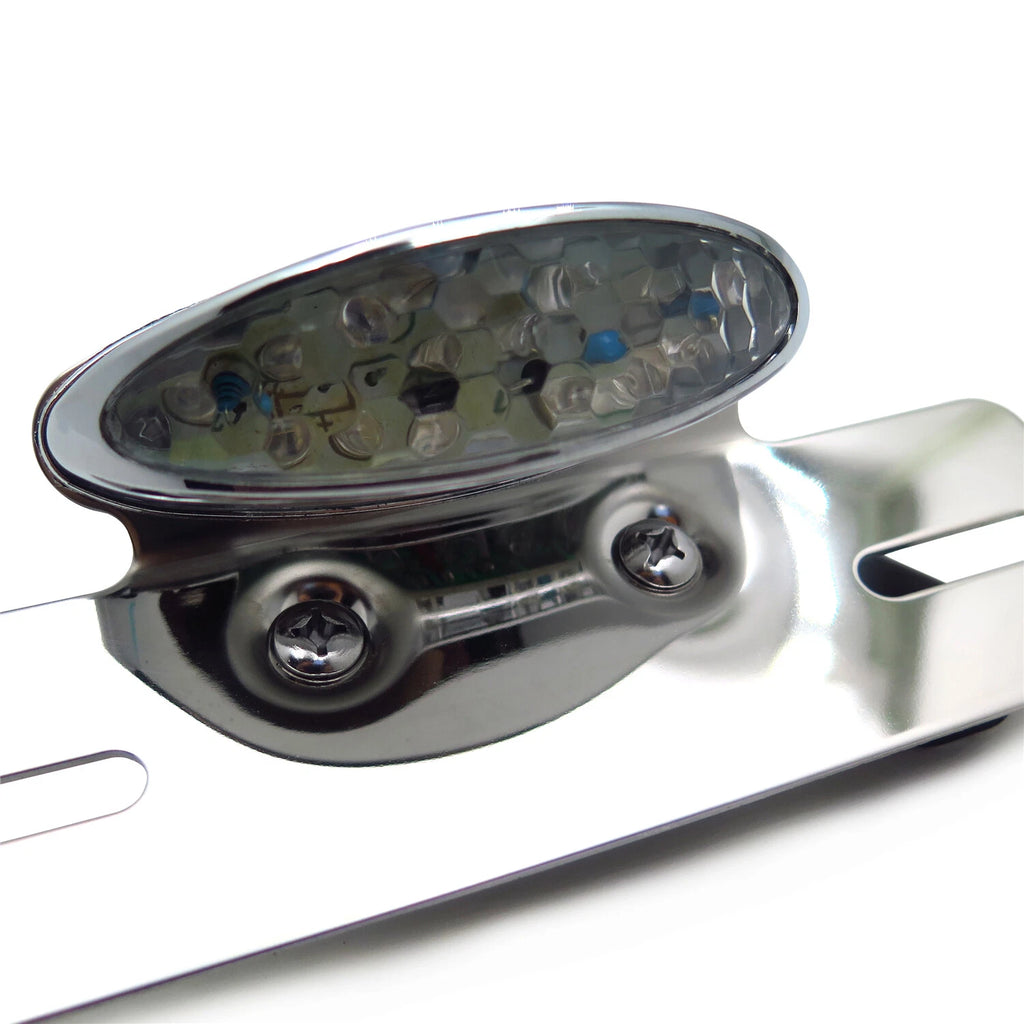 Chrome Cat Eye Rear Taillight for Motorcycle (Custom Fit)