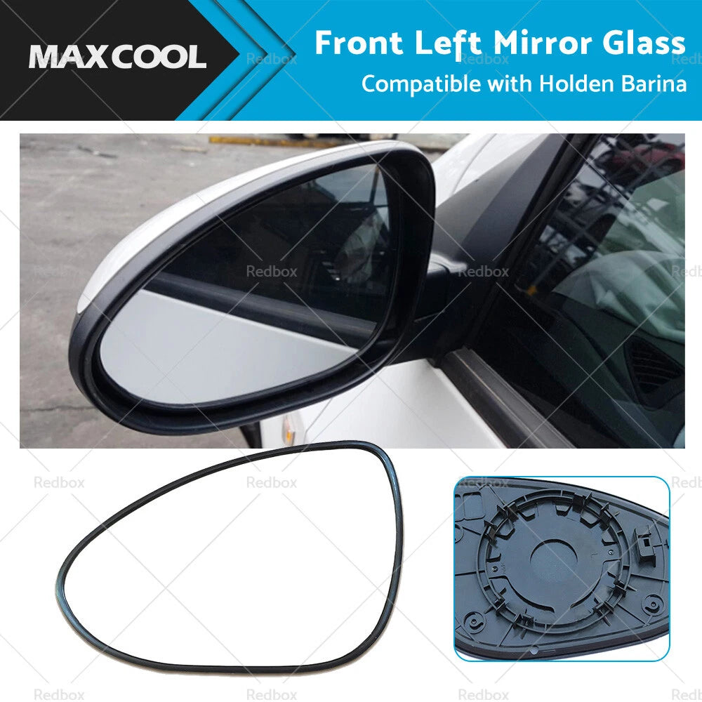 Left Passenger Side Mirror Glass with Back Plate for Holden Barina (2011)