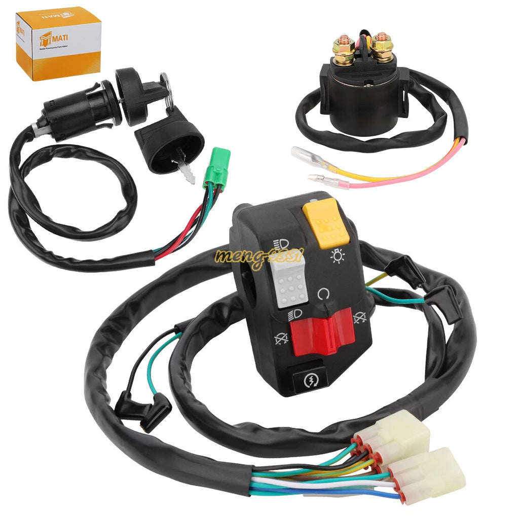 Handlebar Key Switch Starter Relay Kit for Honda Sportrax 400 (2000–2006)