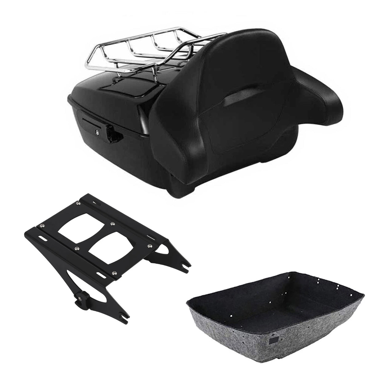 Trunk Luggage Pad Backrest Mount Rack for Harley Road Glide (2014–2026)