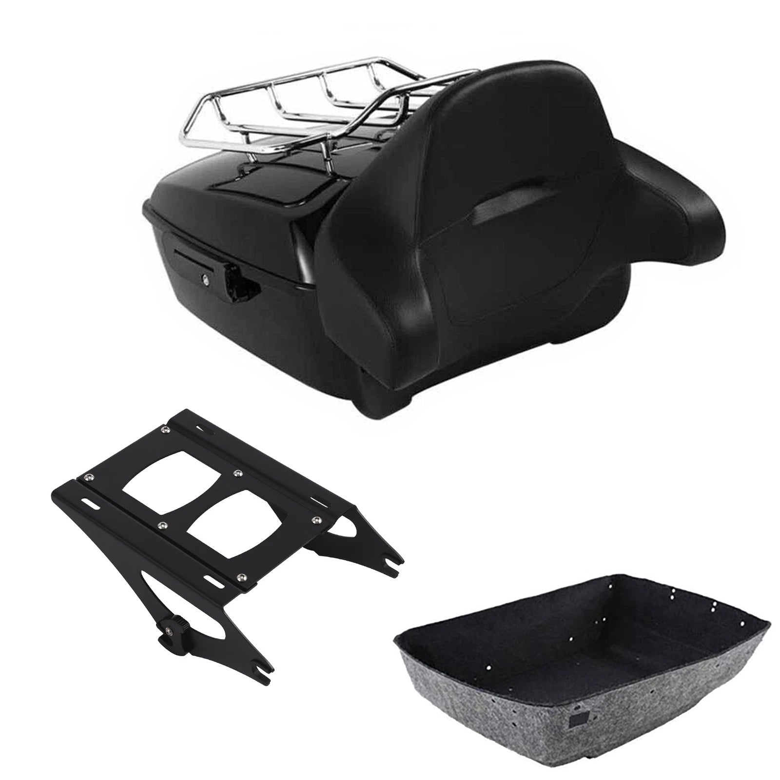 Trunk Luggage Pad Backrest Mount Rack for Harley Road Glide (2014–2026)