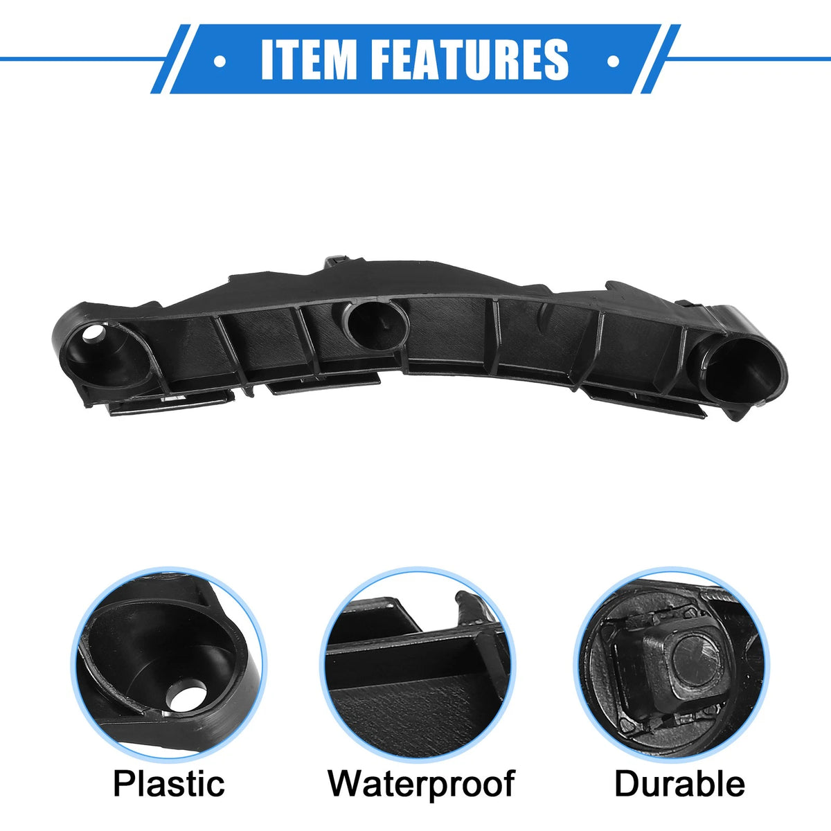 Right Bumper Mounting Support Bracket for Scion TC (2005–2010) Plastic Black