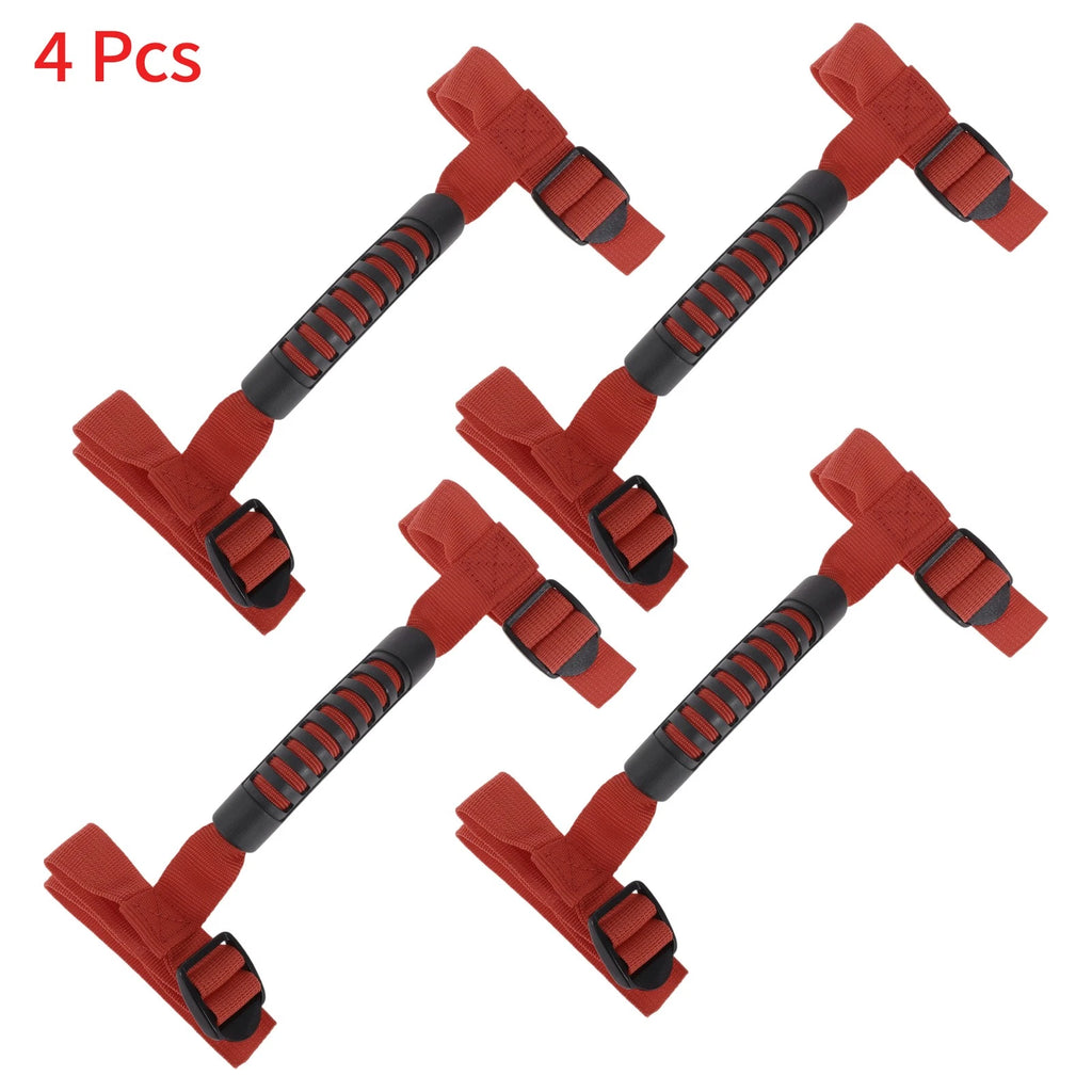 Roll Bar Grab Handles for Jeep Wrangler (1987–2021) Red