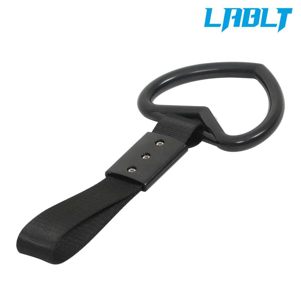 Heart Black Ring Handle Strap Charm for Subway Train Bus (1 Pcs)