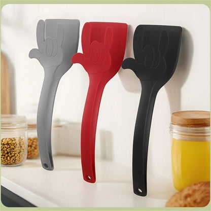 3X Nylon Flip Spatula Tongs Set for Kitchen Cooking Tool