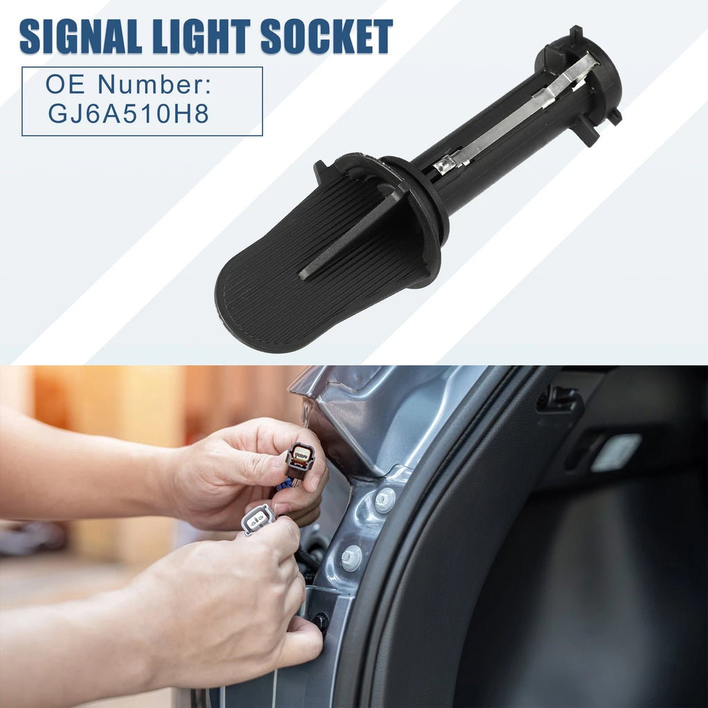 Signal Lamp Socket Replacement for Mazda 6 (2003–2008) Plastic Black
