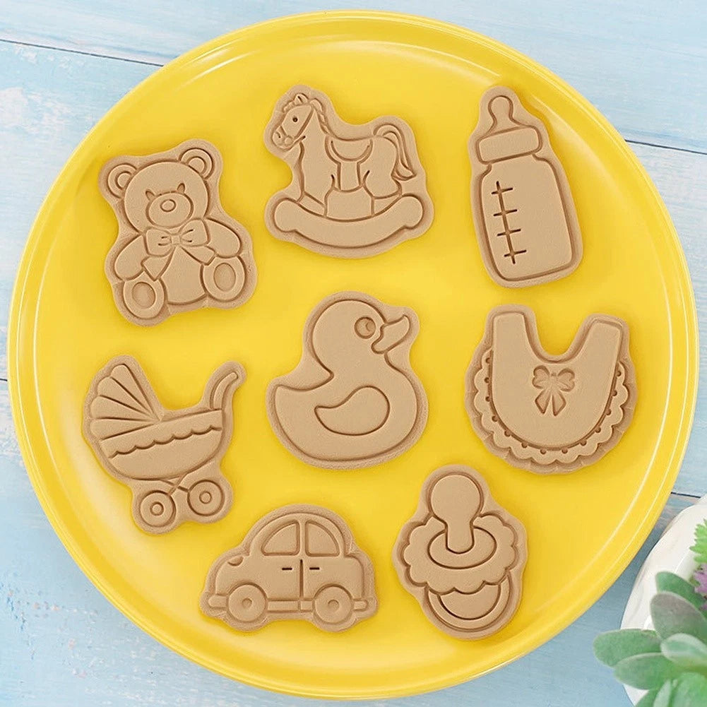 8 Piece Baking Tool Set Cookie Cutters for Dessert Preparation