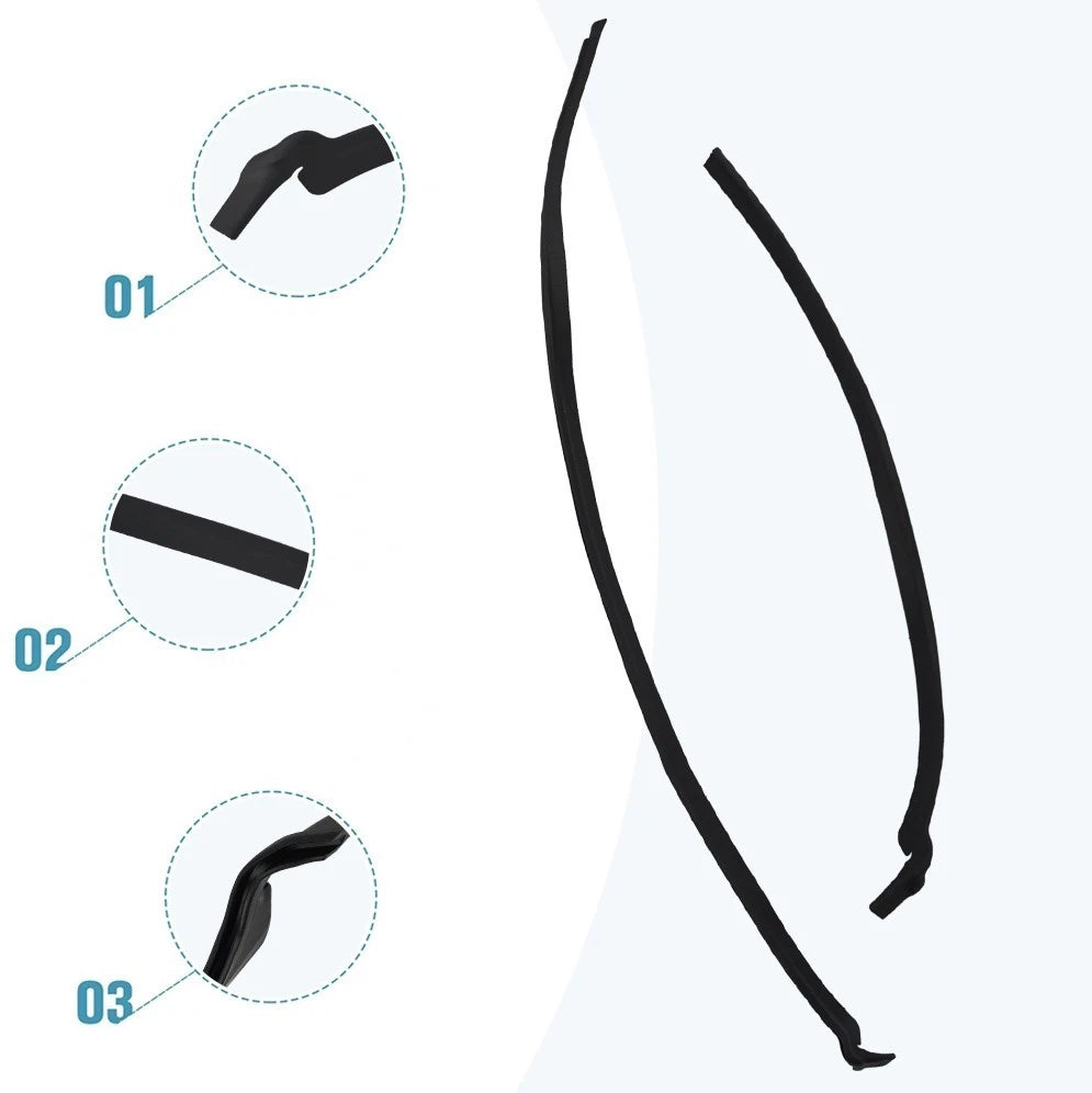 Front Pair Windshield Wiper Cowl Seal for MINI R55-R57 (RHD)