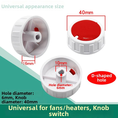 2pcs ABS Knob Cap for Electric Fan Heater Timer Switch