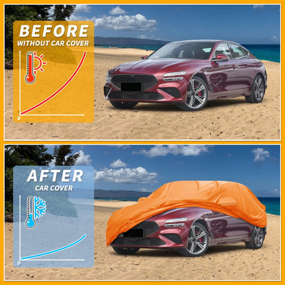 Waterproof Car Cover for Genesis G70 (2019–2023) 210D-PU with Zipper