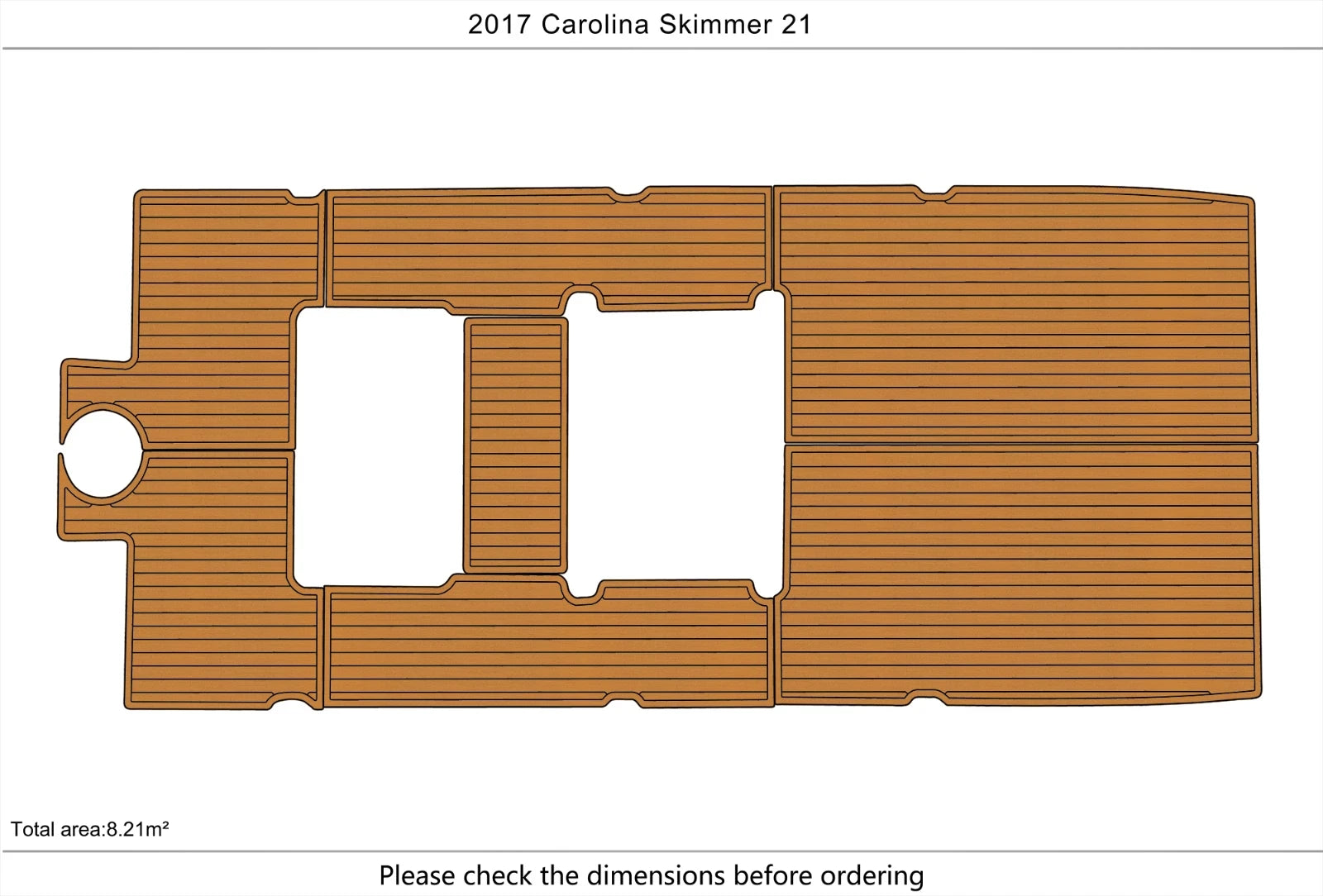 EVA Foam Cockpit Pads for Carolina Skimmer 21 (2016–2018)