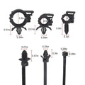 150 Pcs Wire Routing Clips Push Mount Cable Zip Tie for Automotive Use