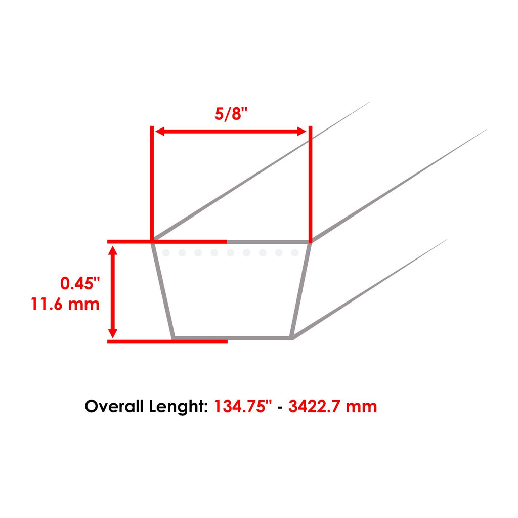 Deck Belt 48 inch Replacement for Jonsered Z48F (2014–2019)