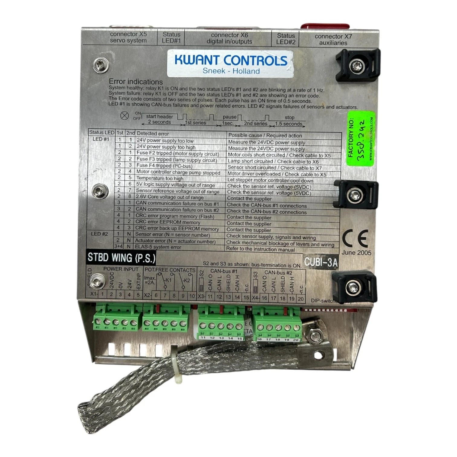 STBD Wing Error Indicator Module w/ Harness for Kwant Controls (358.242)
