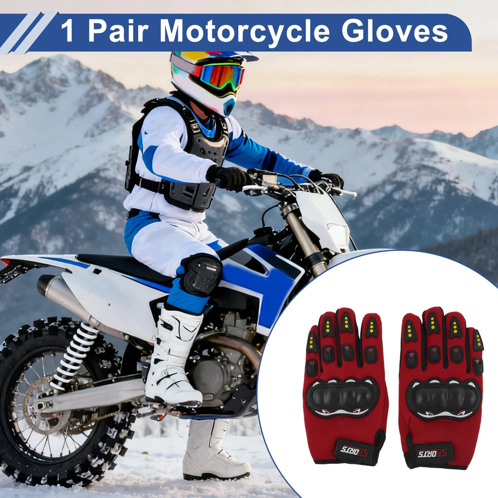 Cycling Fingerless Gloves for Mountain Biking Breathable Grip (Red) (2010–2026)