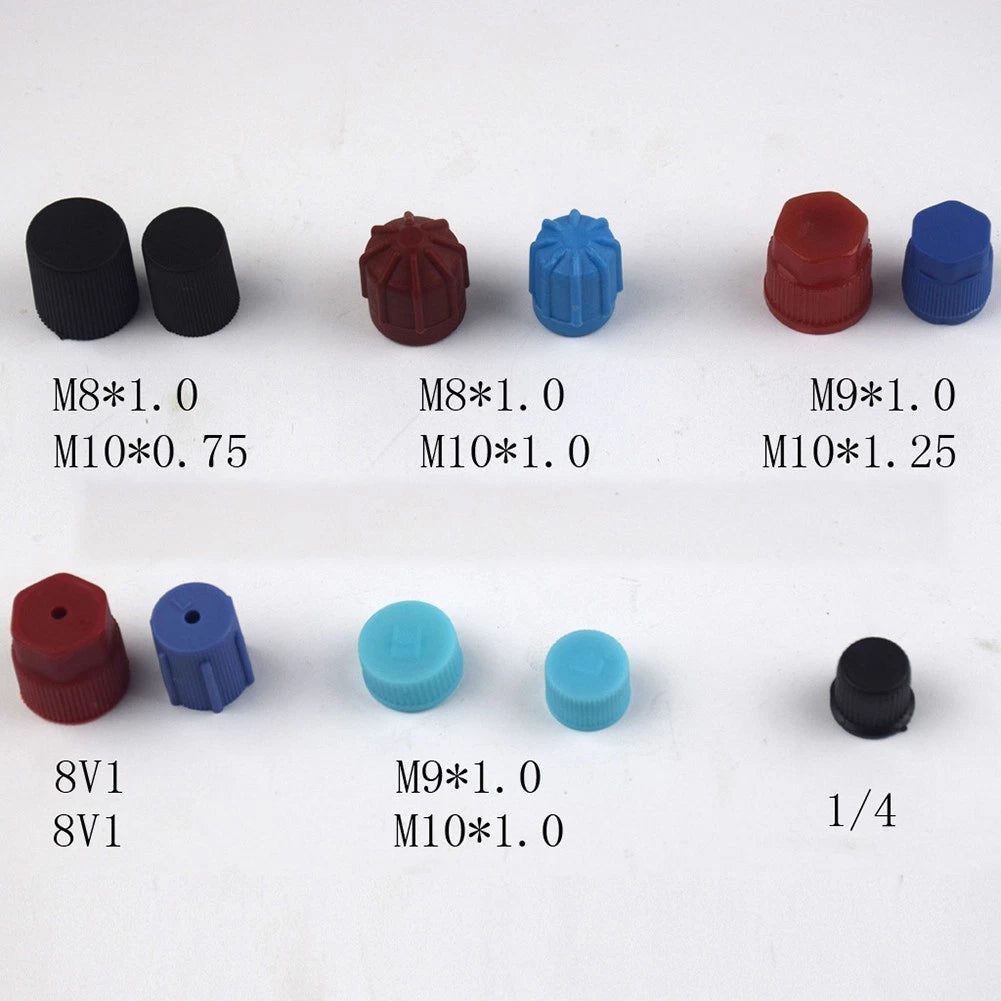 Dust Cap Kit 77 pcs for Air Conditioner Valve Core Protection ABS Construction