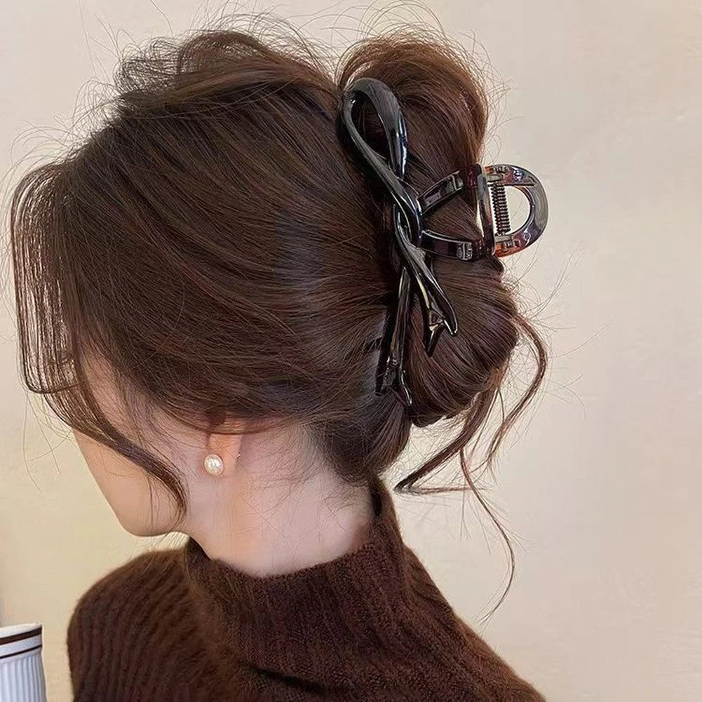 Claw Clip for Hair Styling (13cm, Brown)