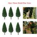 50pcs 3.07" Pine Trees for Train Railway Park Landscape Scenery