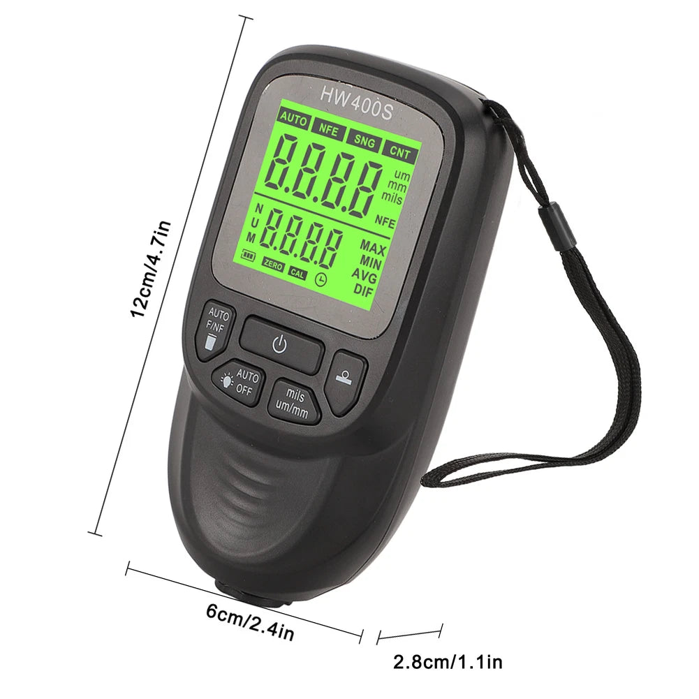 Paint Thickness Meter for Automotive Coatings (Multifunctional Measurement)