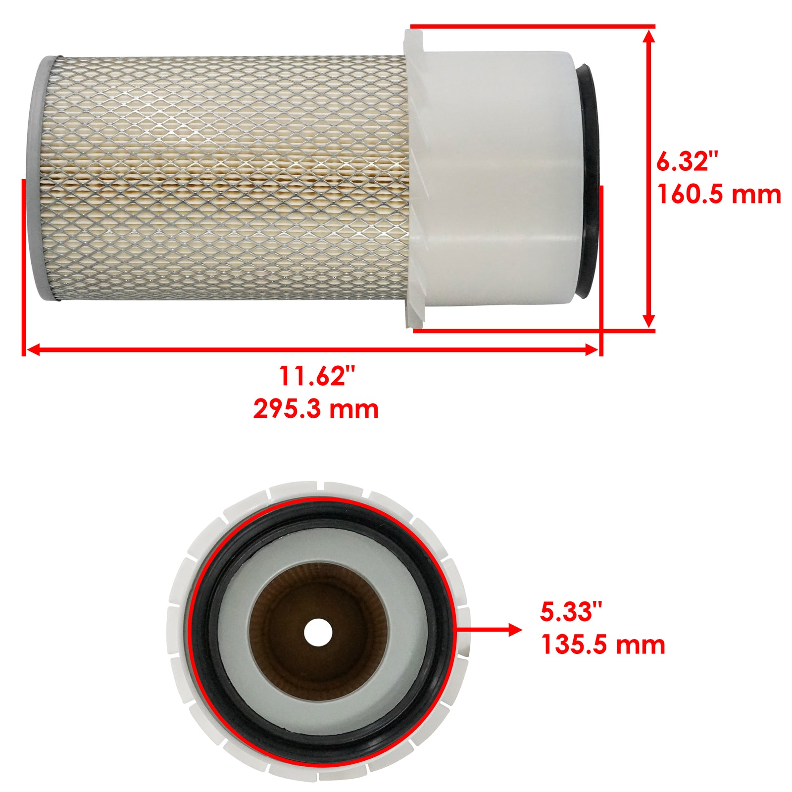 Replacement Air Filter for John Deere JD400 JD401 JD480 JD480A (2011–2011)