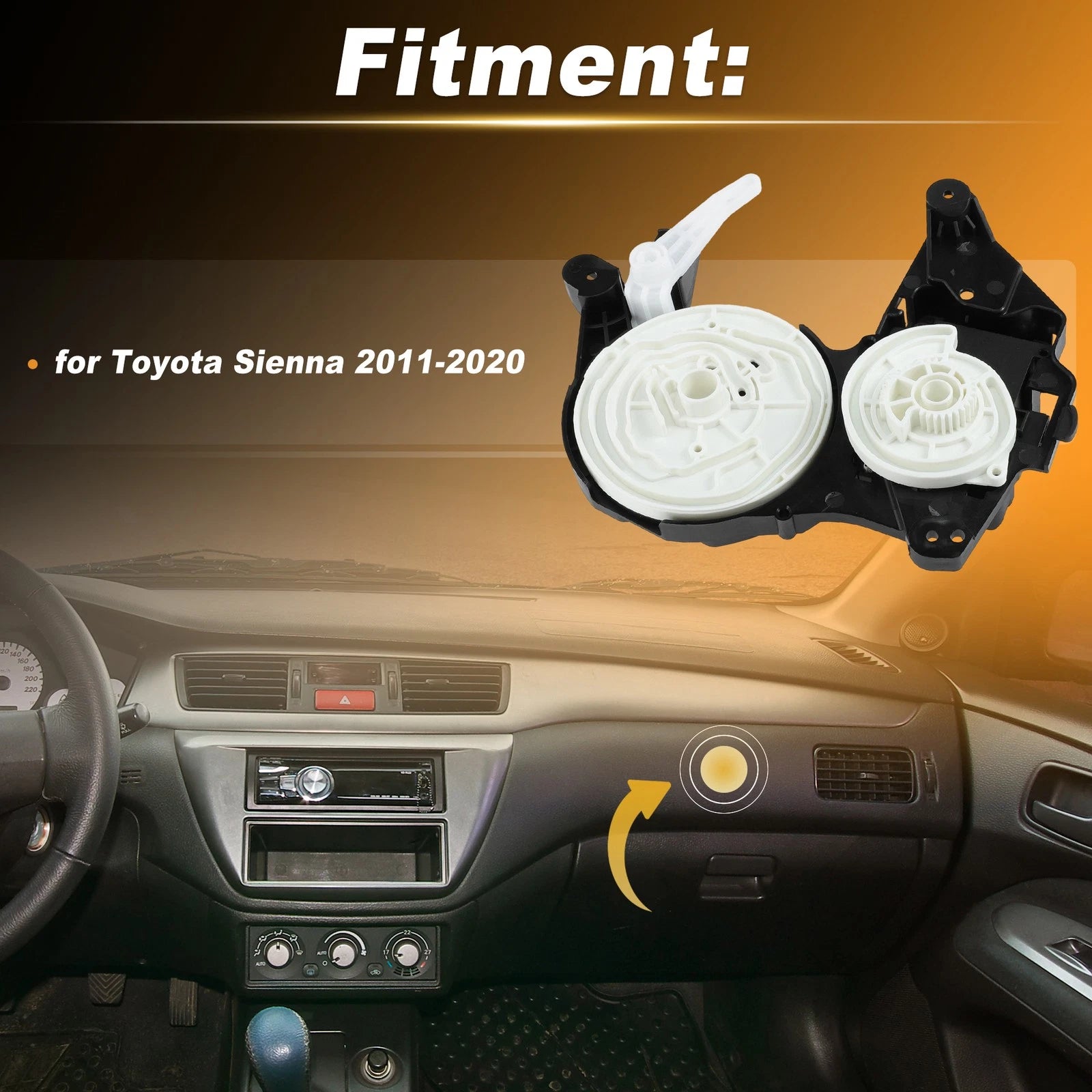 HVAC Heater Blend Door Actuator Replacement for Toyota Sienna (2011–2020)