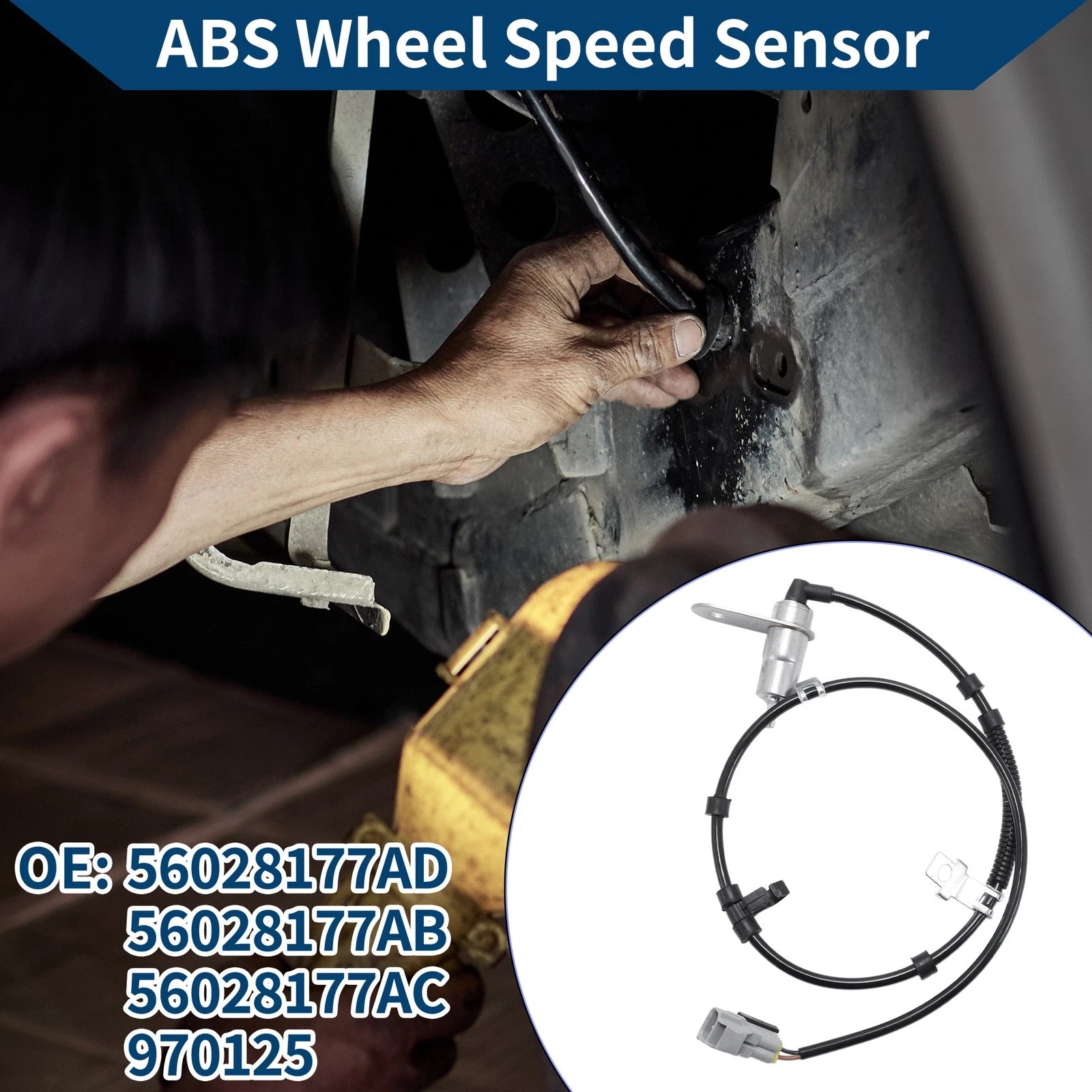 ABS Wheel Speed Sensor Front Left Replacement for Dodge Ram (2013–2021)