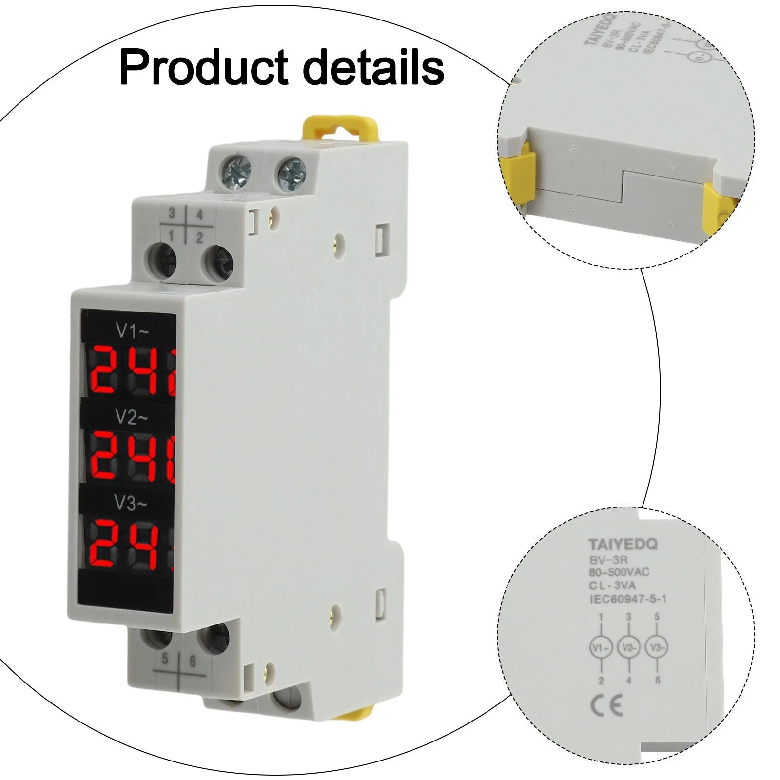 Digital Voltmeter for Din Rail Panel (BV3R)