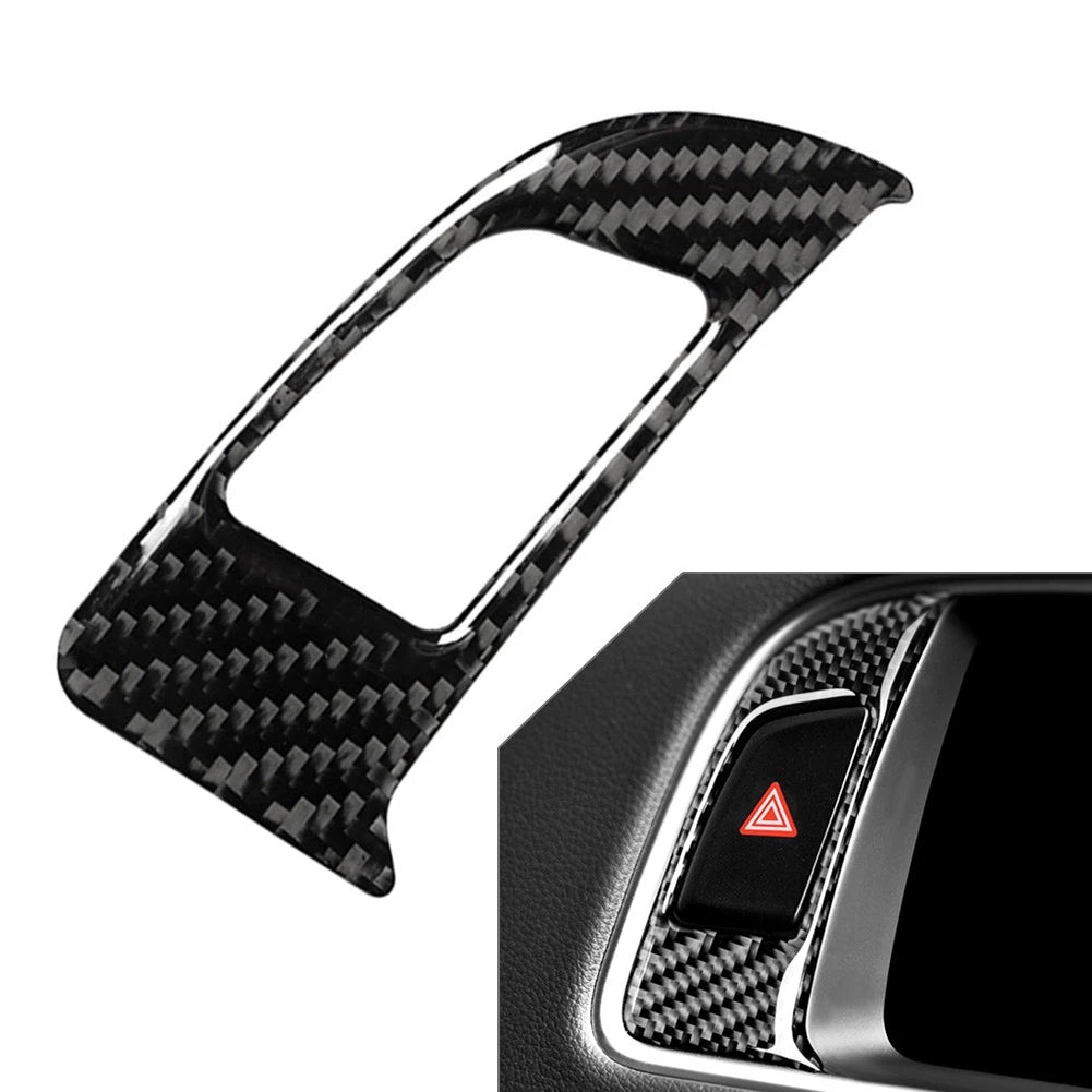 Carbon Fiber Interior Warning Light Switch Cover Trim For Audi Q5 SQ5 2009-2017