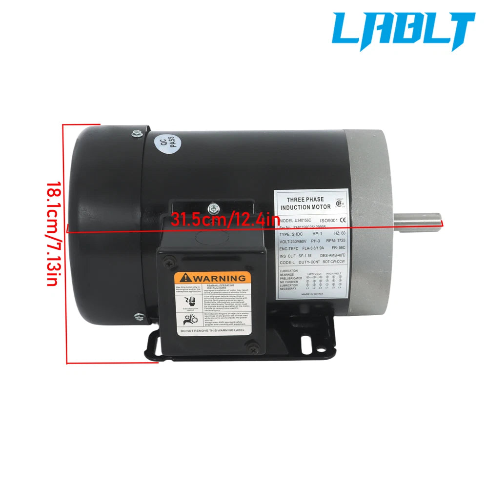 1HP Motor for LABLT 56C Frame (230/460V 60Hz)