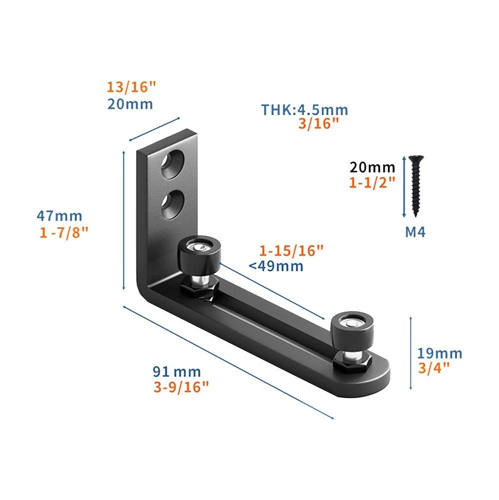 Dual Wheel Adjustable Barn Door Hardware for Smooth Functionality