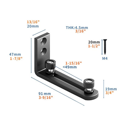 Dual Wheel Adjustable Barn Door Hardware for Smooth Functionality