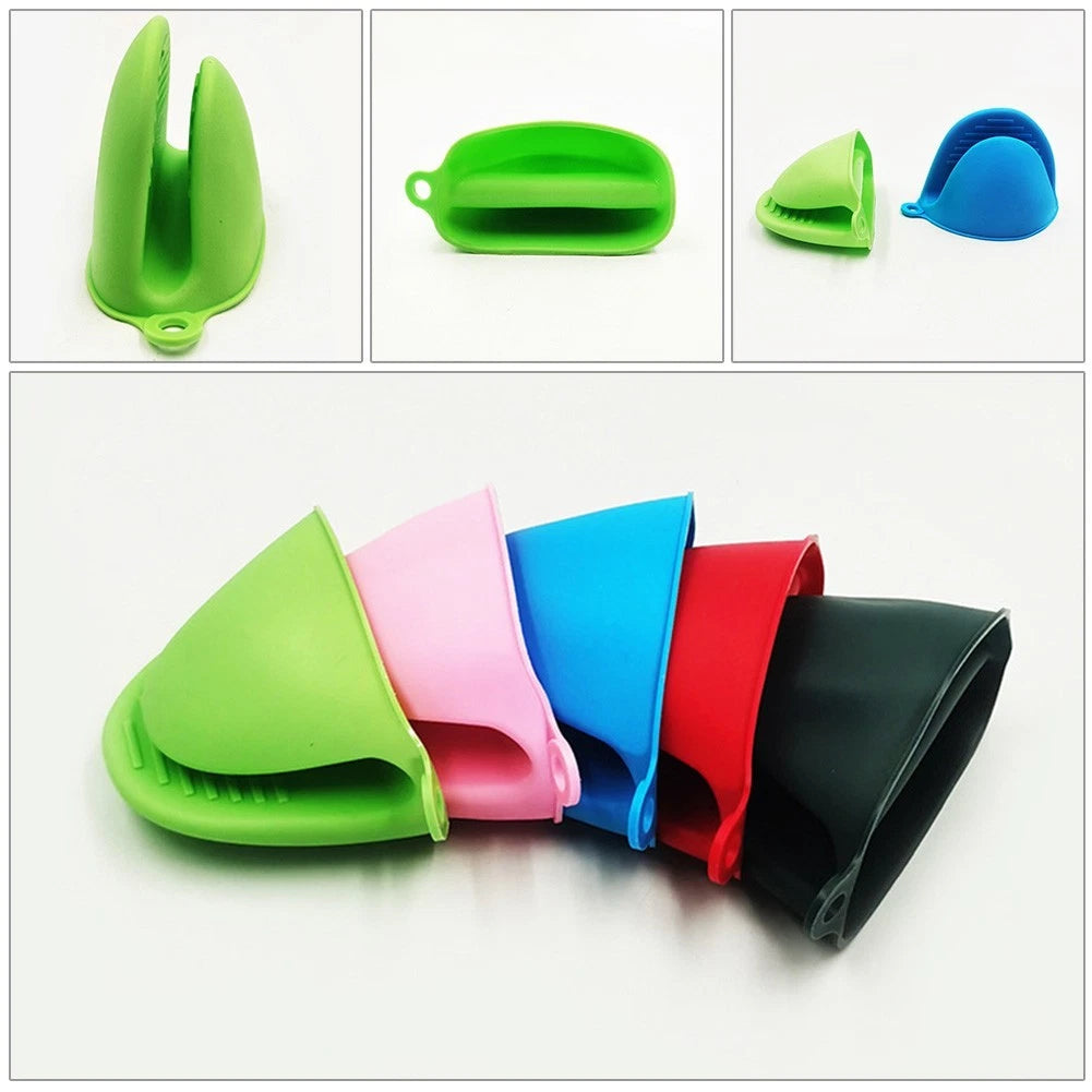 Set of 2 Silicone Heat Resistant Kitchen Gloves for Cooking