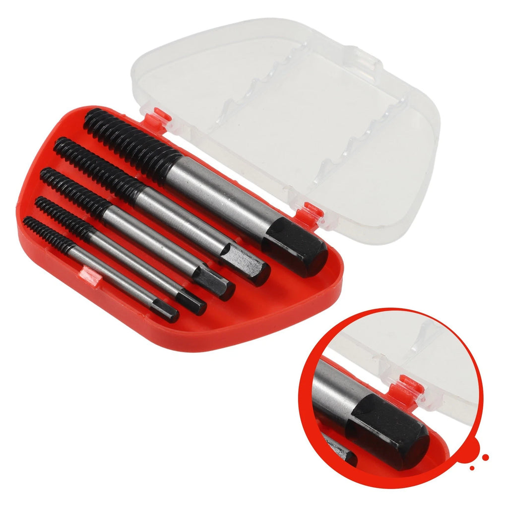 5-Piece Extractor Set for Damaged Bolt & Nut Extraction