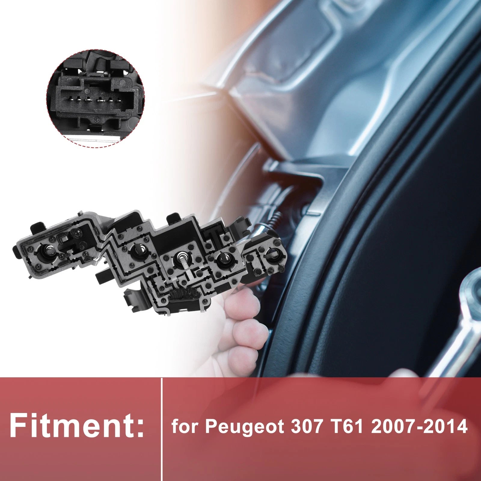 1 Pc Right Tail Light Socket for Peugeot 307 (2007–2014) Lamp Bulb Connector