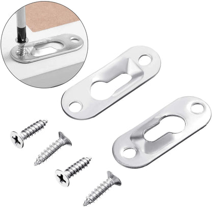 5Pcs Keyhole Picture Hanger with 80 Screws 45x16mm