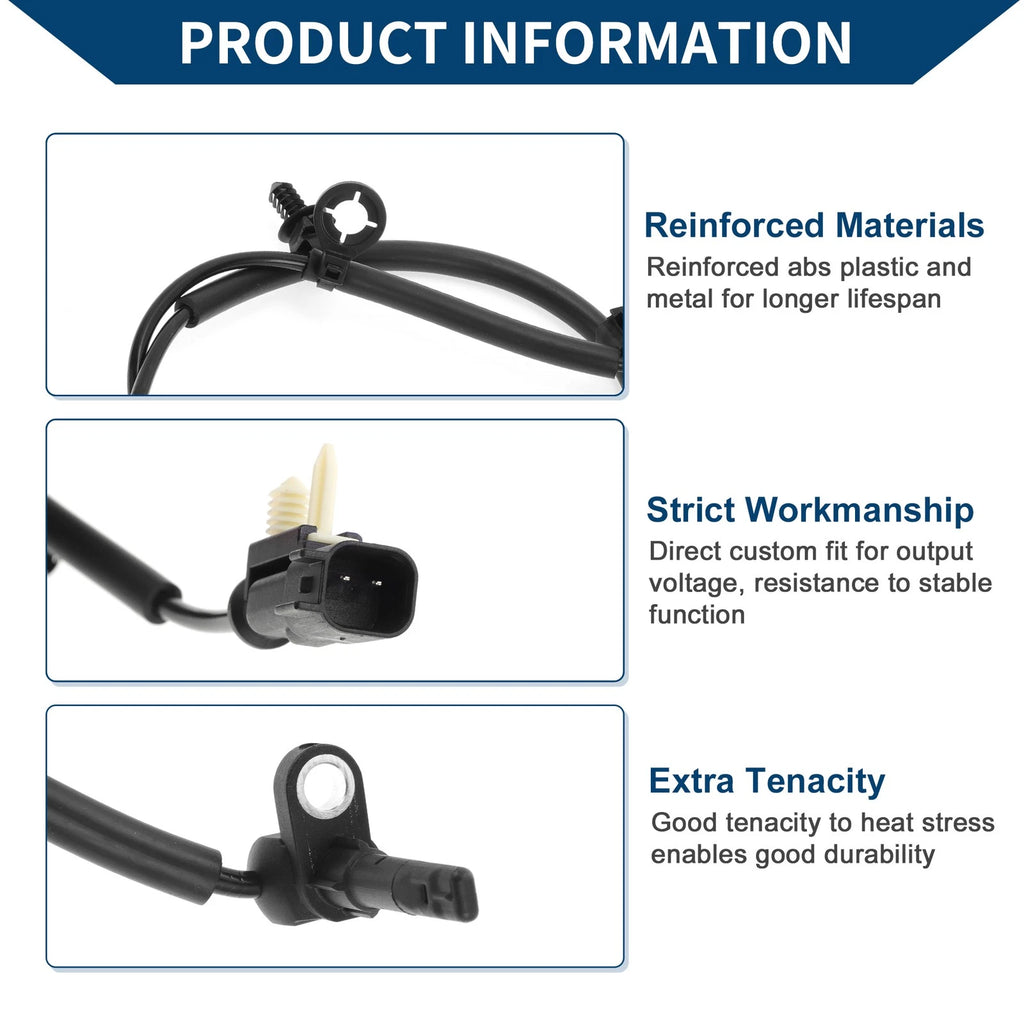 ABS Wheel Speed Sensor Replacement for Chevrolet Equinox 2018–2024 Rear