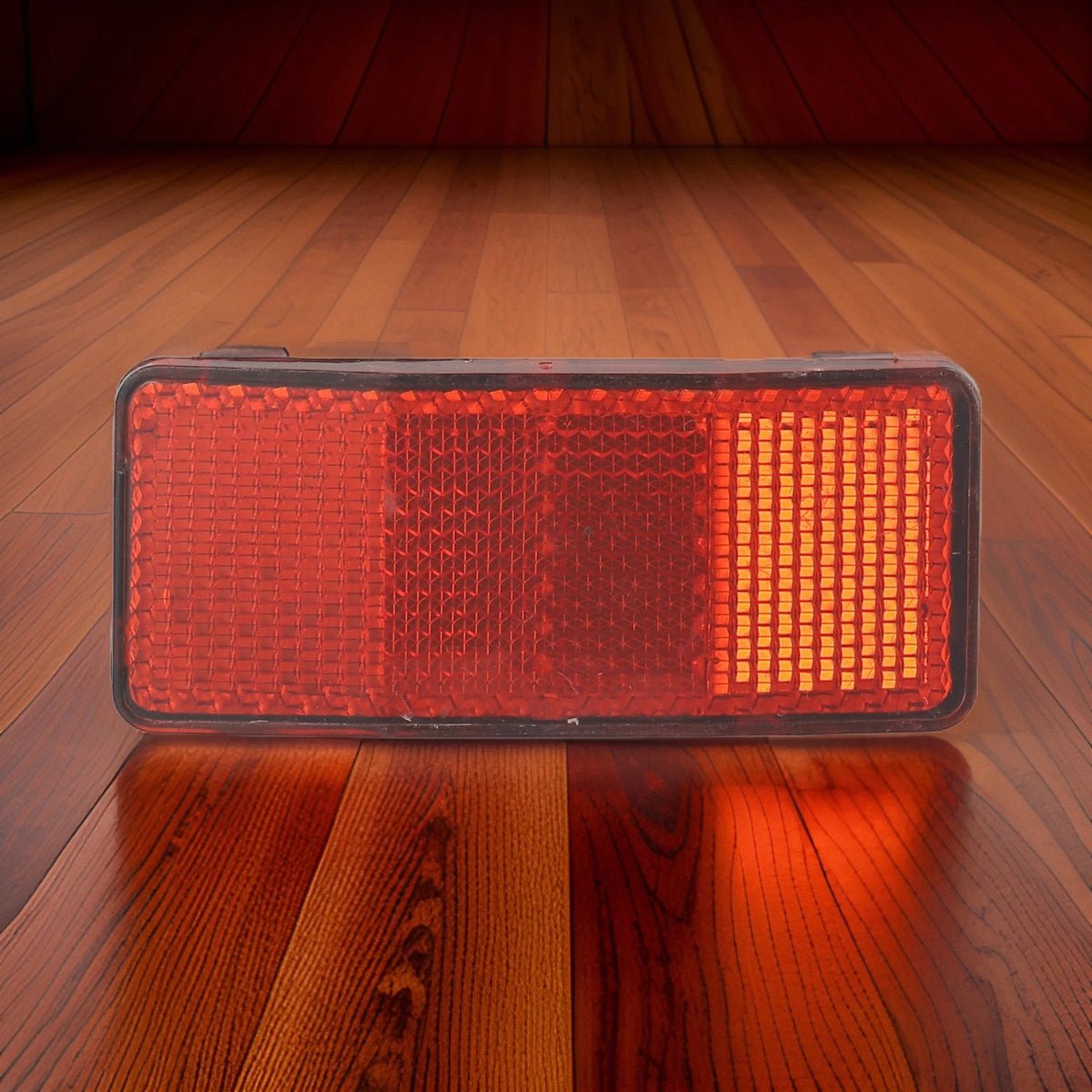 Bike Safety Caution Reflector Disc Rear Pannier Rack Light 2-Hole