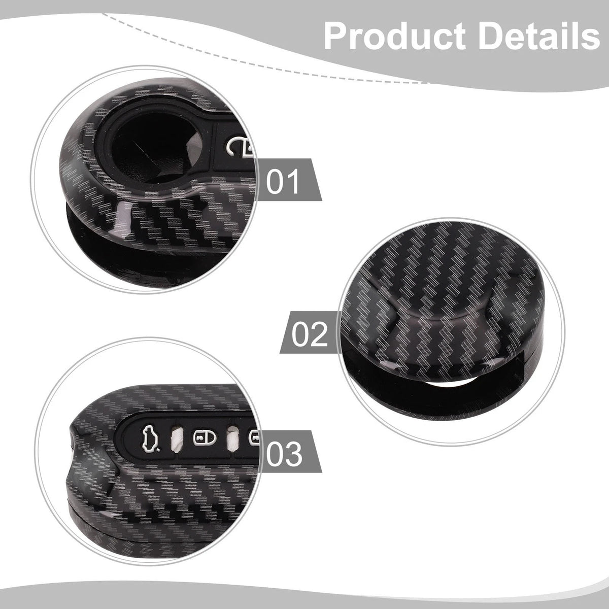 Carbon Key Protection Case for Fiat 500, Ducato, Abarth