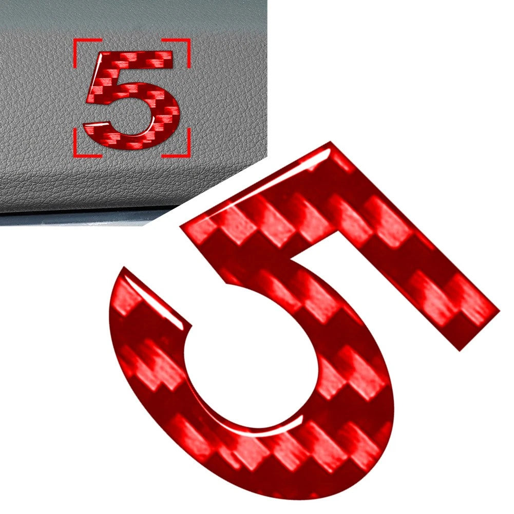 5 Window Door Emblem Decals for Car Badge Signs