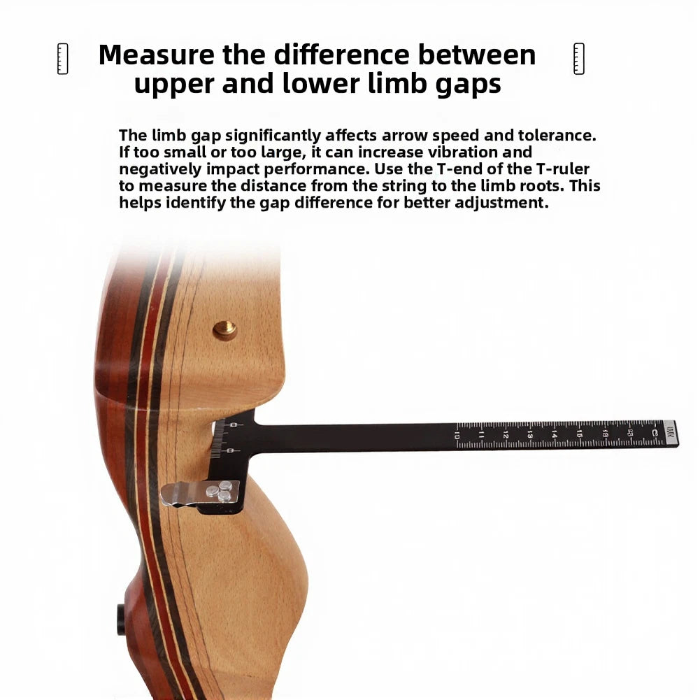 Aluminum Alloy T-Shape Bow Measuring Tool for Accurate String Distance Reading