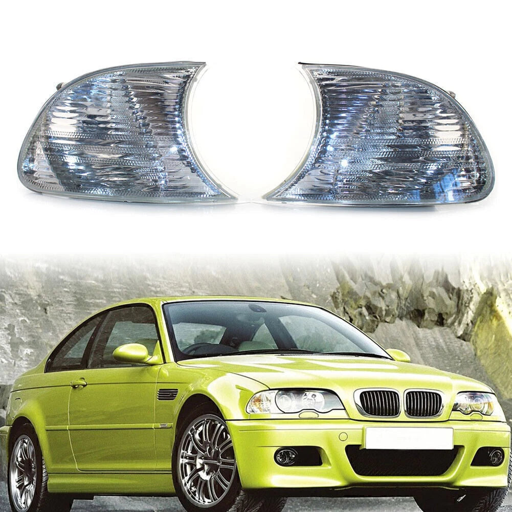 Corner Light Clear Lens Left and Right For BMW E46 3-Series 2DR 2000 2001