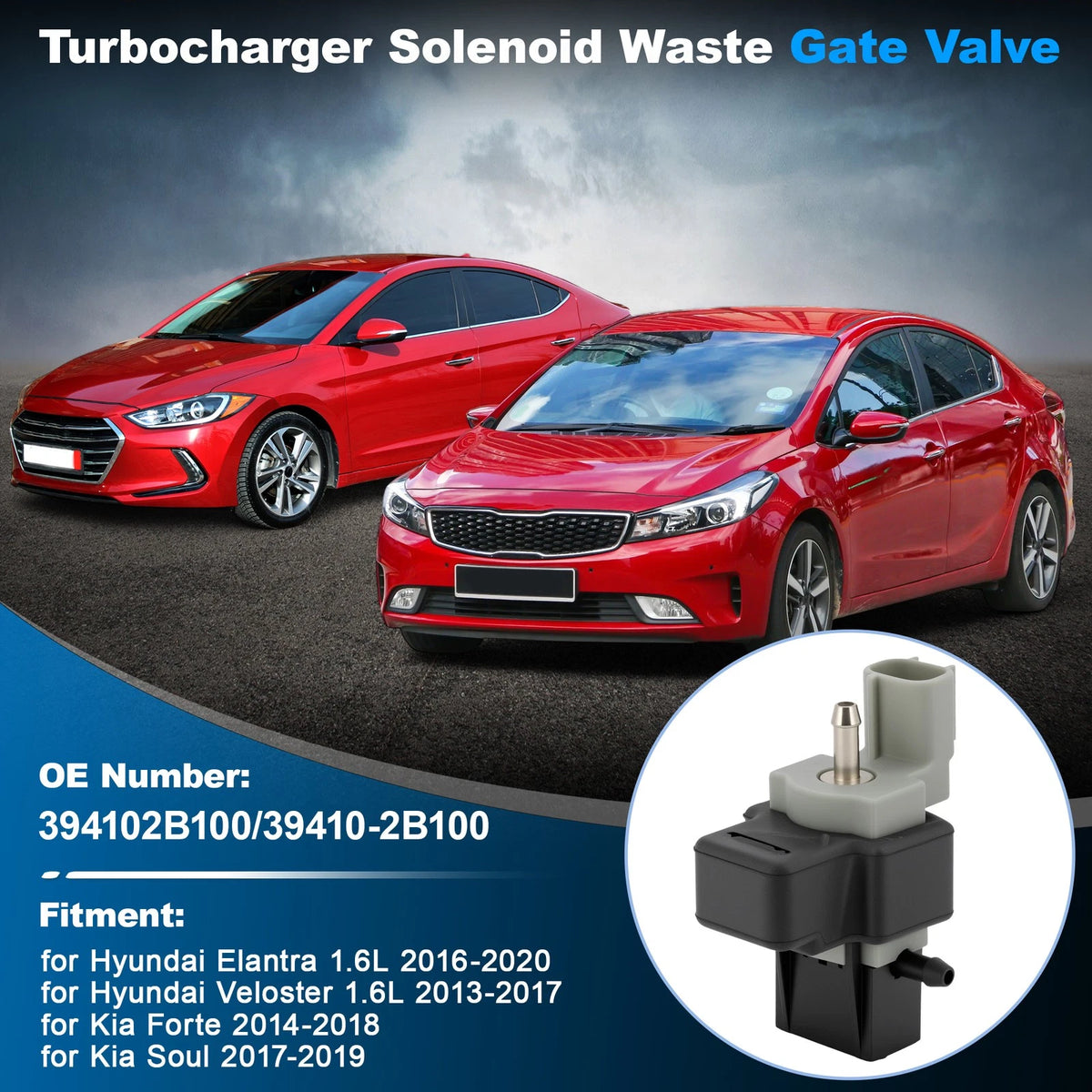Turbo Pressure Solenoid Valve Replacement for Hyundai Elantra Veloster (2012–2018)