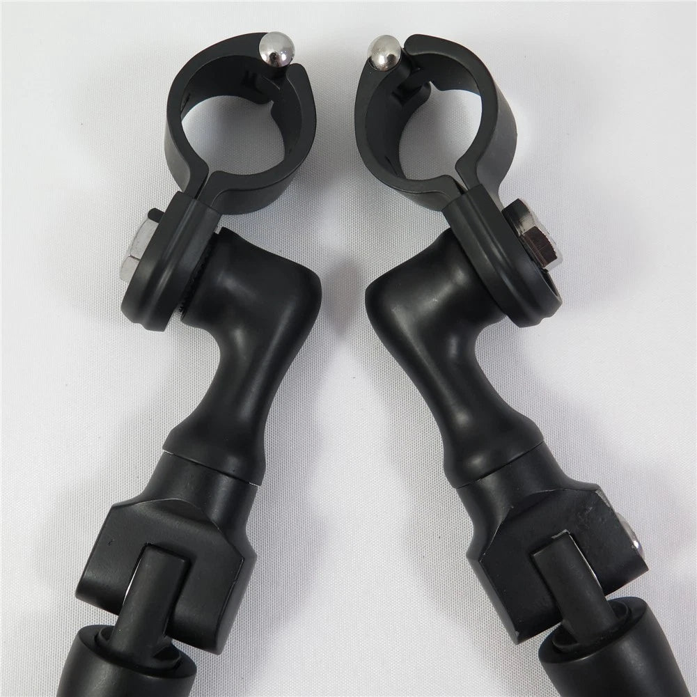 Adjustable Black Short Angle Footpeg for Honda Shadow (w/ 1.25" Engine Guard)