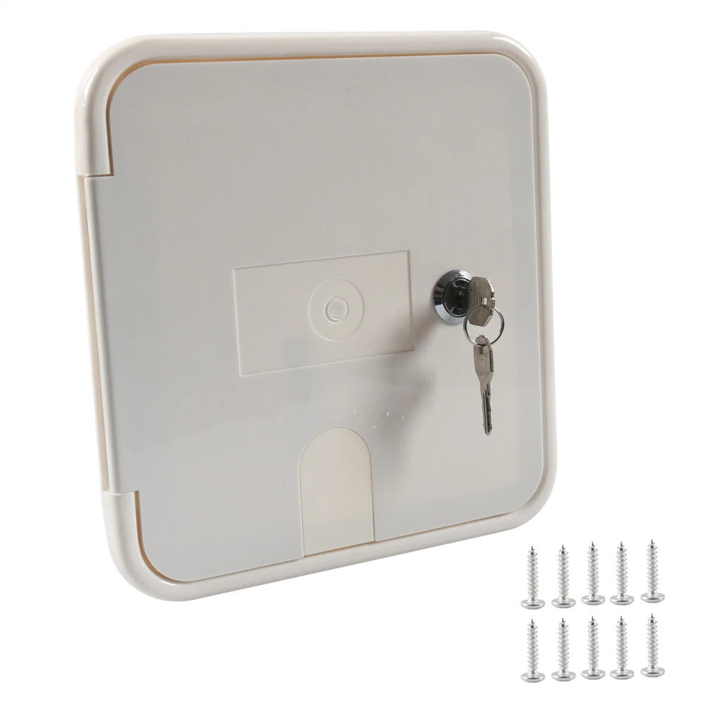 RV Electrical Cord Access Door for Camper Trailer (w/ 2 Keys)