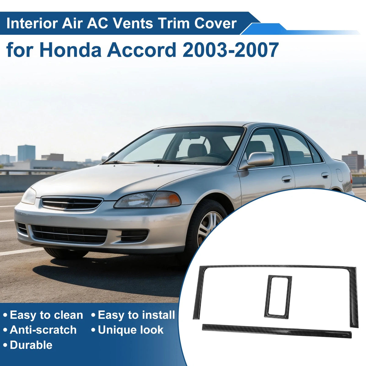 Air Condition Outlet Vent Trim Cover Frame for Honda Accord (2018–2023)