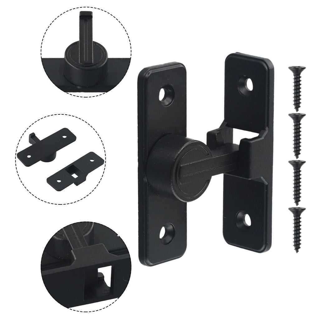 Gate Latch Barn Door Lock Assembly for Sliding Doors (Heavy Duty)