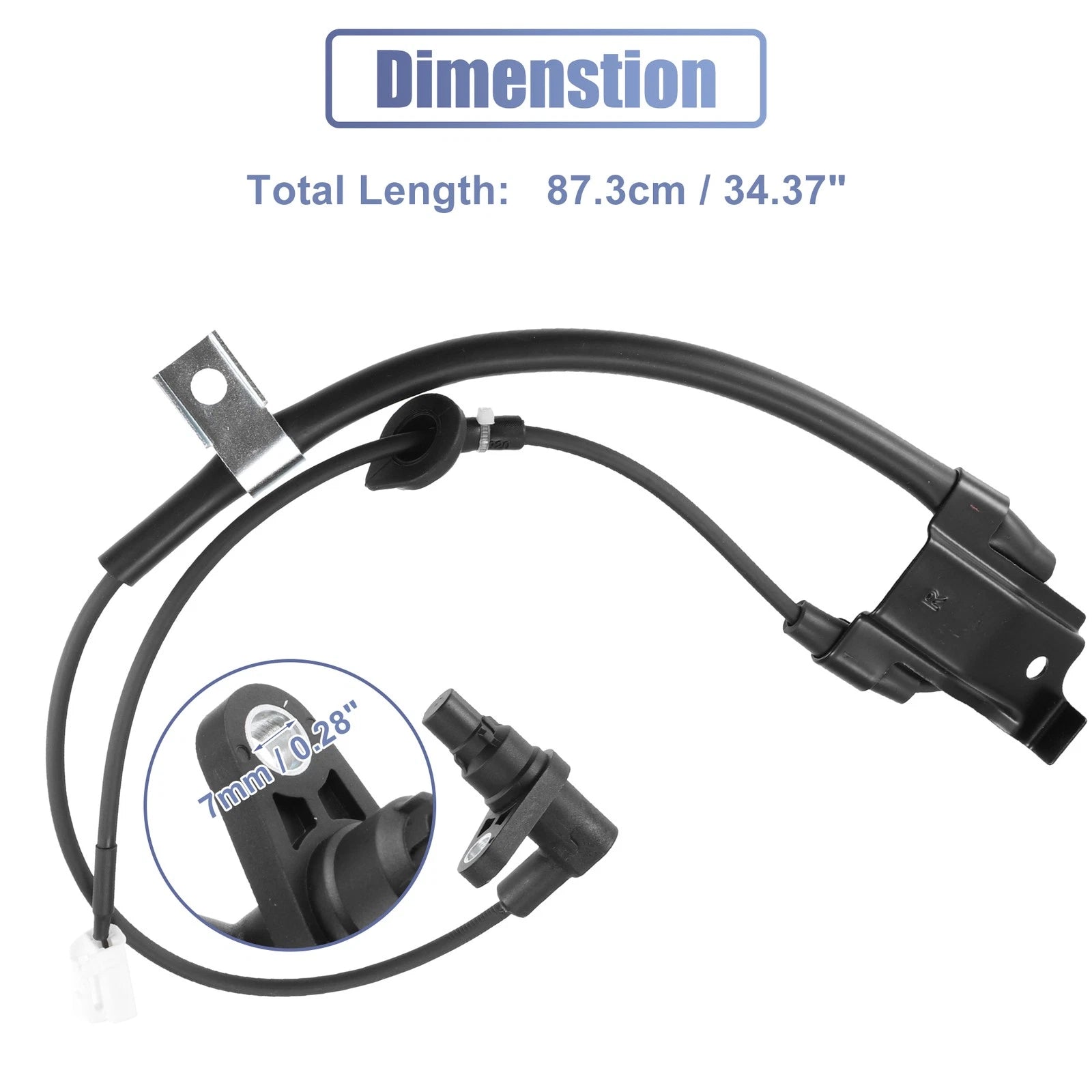ABS Wheel Speed Sensor Rear Right Replacement for Toyota Highlander (2008–2014)