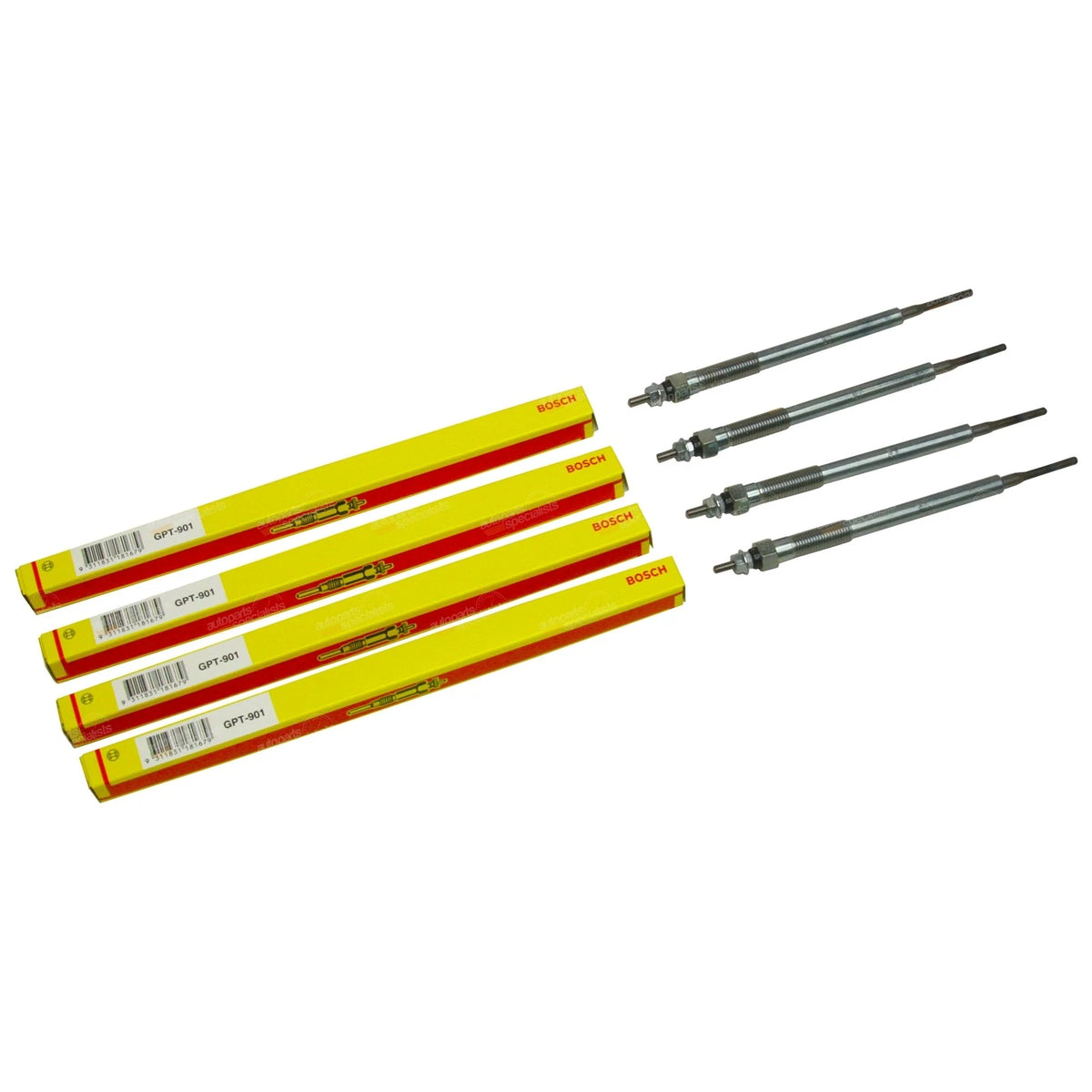4 x Bosch Glow Plugs for Hilux KUN26 Turbo Diesel 1KD-FTV (2005–2015)