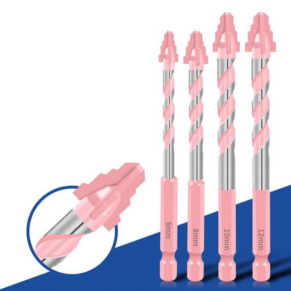 Set of 4 Tile Glass Drill Bits 6mm 8mm 10mm 12mm Hex Shank