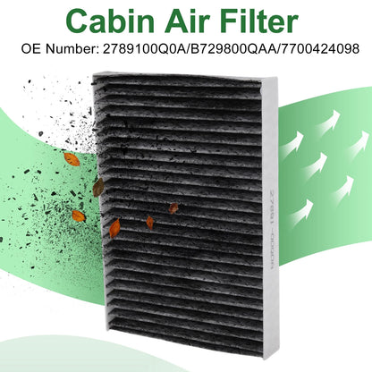 Cabin Air Filter No.2789100Q0A/B729800QAA for Renault Clio II (1998–2016)